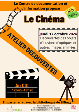 Affiche atelier découverte cinéma - Bibliotheque - CDI.png